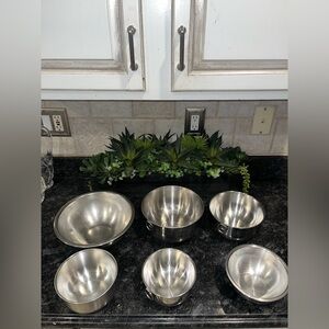 Stainless Steel Cookware Set of 6 Mixing Bowls
